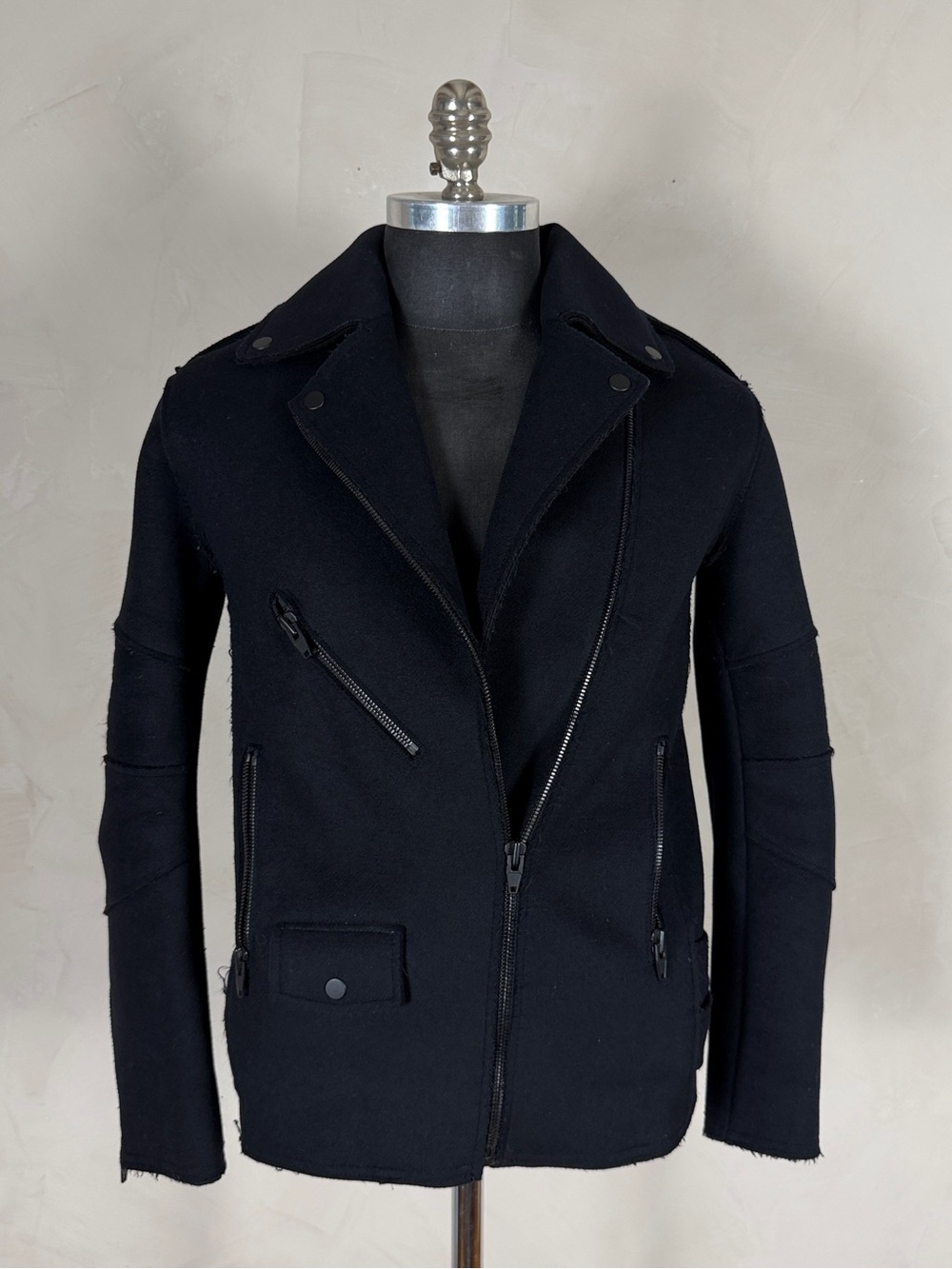 Alexander Wang x H&M Archival Wool Moto Biker Jacket Sz 34/US 4  |  Mens XS fit